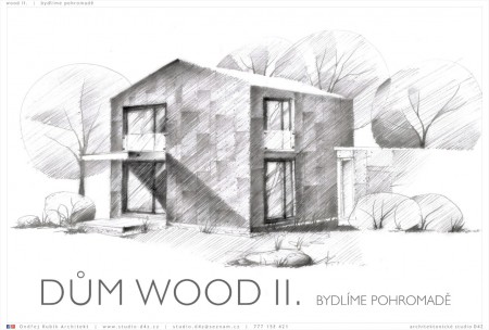 WOOD II. - bydlíme pohromadě | Fasáda v minimalistickém pojetí - obklad šedými deskami.